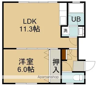 コーポなかはま【1階】の間取り